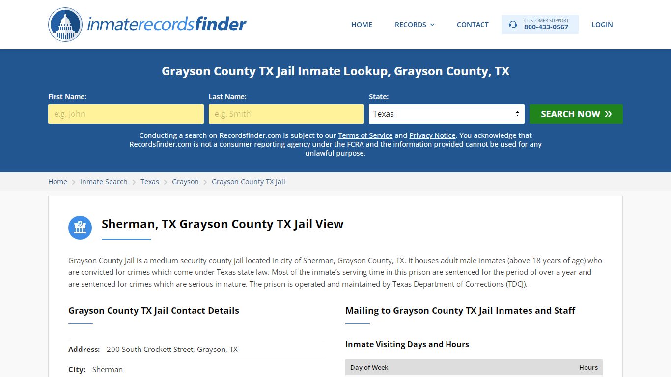 Grayson County TX Jail Roster & Inmate Search, Grayson ...