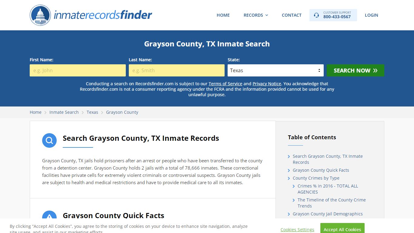 Grayson County, TX Inmate Lookup & Jail Records Online